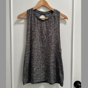 Beyond Yoga Space Dye Travel Twisted Racerback Tank – Black/Grey (Size XS)